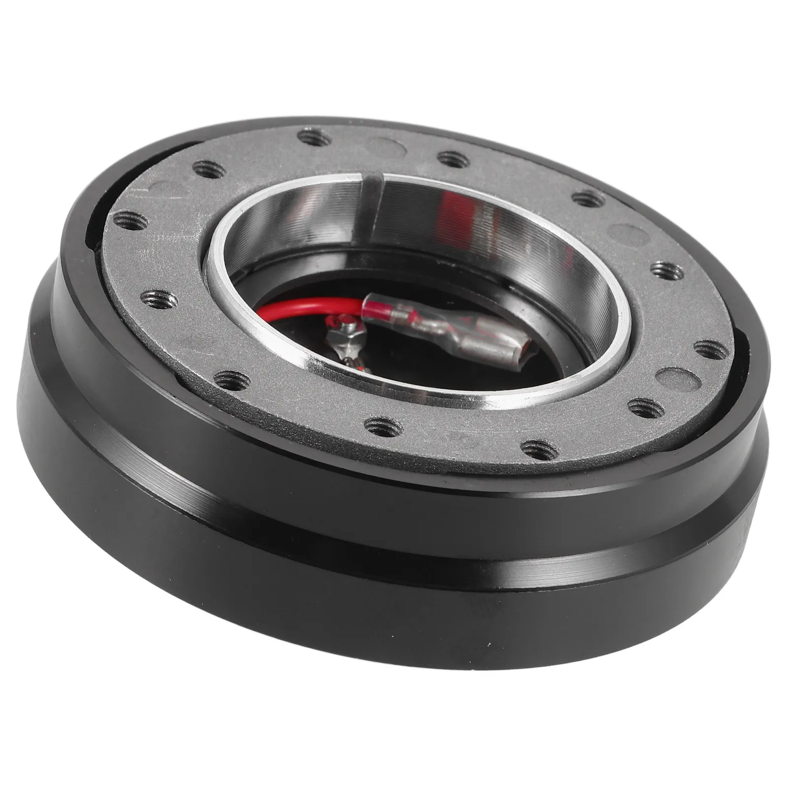

Aluminum Alloy Quick Release Steering Wheel Hub Adapter Black Universal Fit for Most Car Models Easy Installation Performance