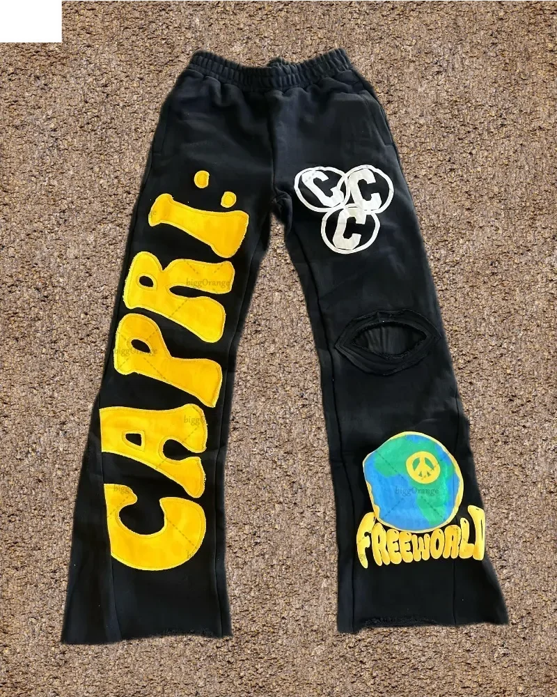 Pantalones de chándal con patrón de letras para mujer, ropa informal para correr al aire libre, estilo Retro, Y2K, Hip Hop, Verano