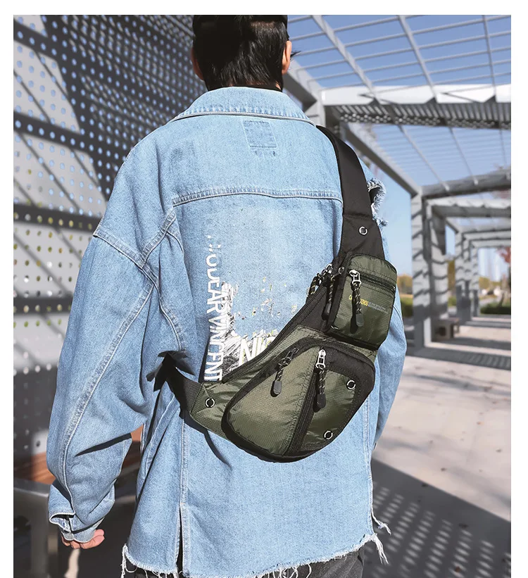 Men's and women's ultra-light wear-resistant extended single-shoulder multifunctional cycling travel large capacity chest bag