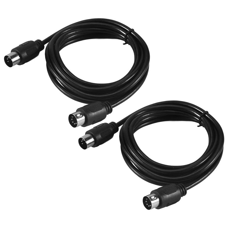 2-Pack 5-Pin DIN MIDI Cable, 3-Feet Male to Male 5-Pin MIDI Cable for MIDI Keyboard,Keyboard Synth,Rack Synth,Rack Synth