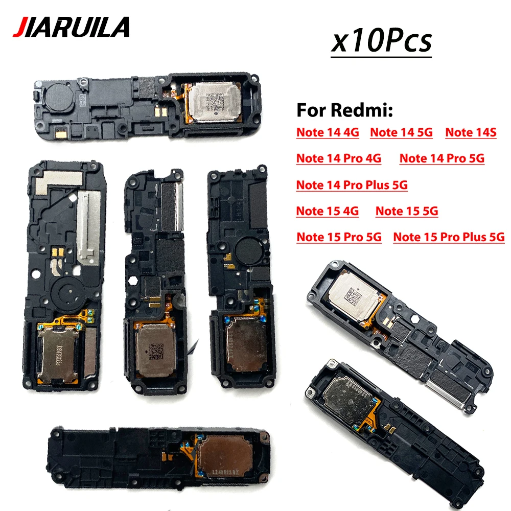 10Pcs, Bottom LoudSpeaker Flex For Xiaomi Redmi Note 15 14 13 Pro Plus 4G 5G Ringer Buzzer Sound Speaker Inner Ringtone Part