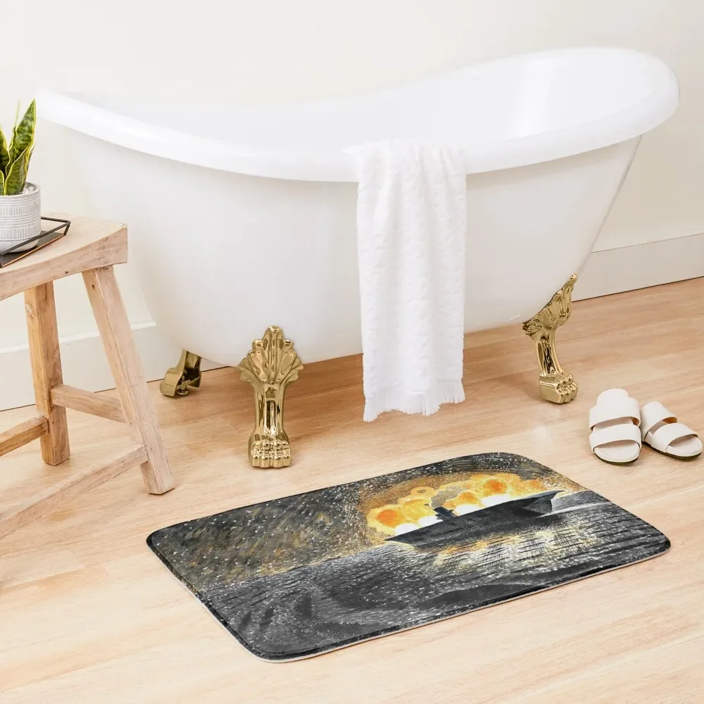 

Eric Ravilious artwork, HMS Ark Royal in Action, 1940 Bath Mat Carpets For The Bathroom Anti-Slip Bathtub Bathroom Utensils Mat