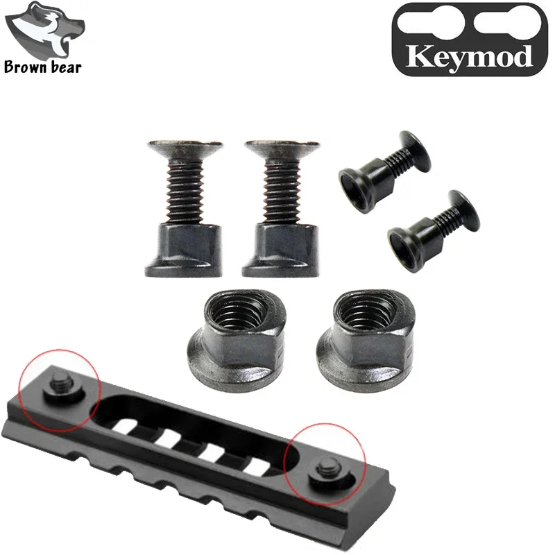 Tactical 50pcs/lot Meatl Replacement Spare Screws and Nuts for Keymod M-lok Rail Section Mount Tool Hunting Airsoft Accessory