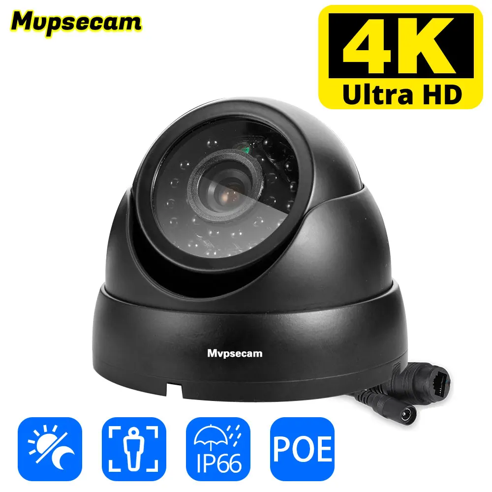 

4K H.265 POE IP Security Camera with Motion Detection Metal Ceiling Dome Camera for Outdoor Home CCTV Video Surveillance System