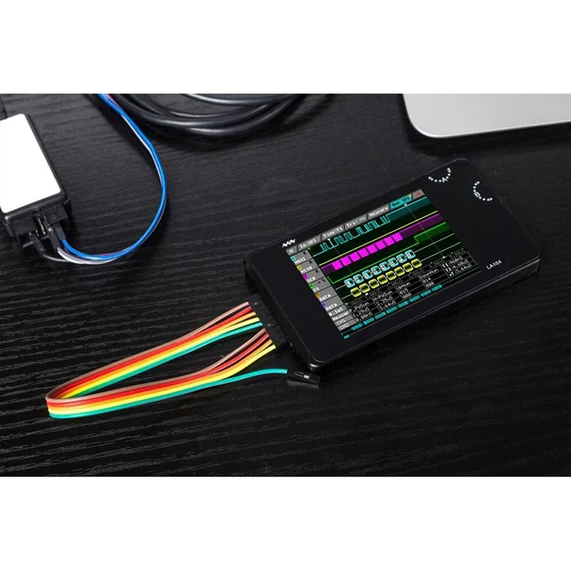 لـ LA104 DSO Digitaler Logikanalysator، 2,8-Zoll-Bildschirm، 4 Kanäle، Oszilloskop، Programmermierbar، 100 #3