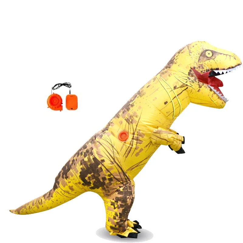 Purim Carnival Adult Inflatable Dinosaur Costume T REX Dino Cosplay Party Costumes for Men Women Halloween Fancy Dress Suit