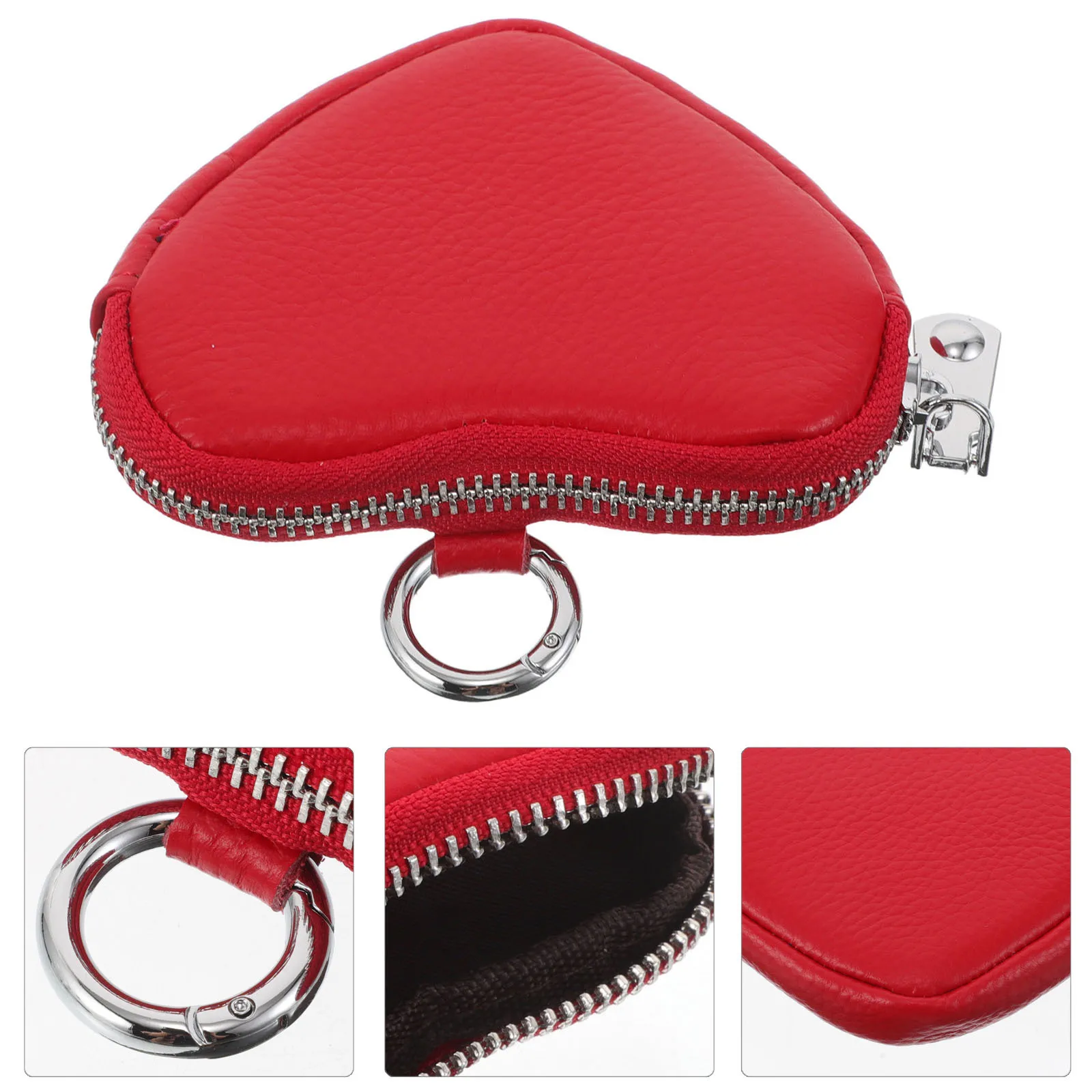 

Mini Heart Design Wallet for Women Keychain Coin Purse Small Change Bag Organized Storage for Earphones Coins Trendy