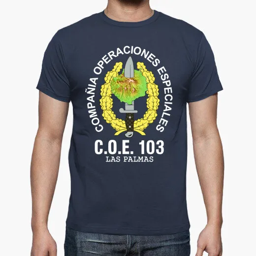 Spanish Legion COE 103 Las Palmas Mod 2 Special Operations Emblem T-Shirt. Summer Cotton O-neck Men\'s Short Sleeve T-Shirt New