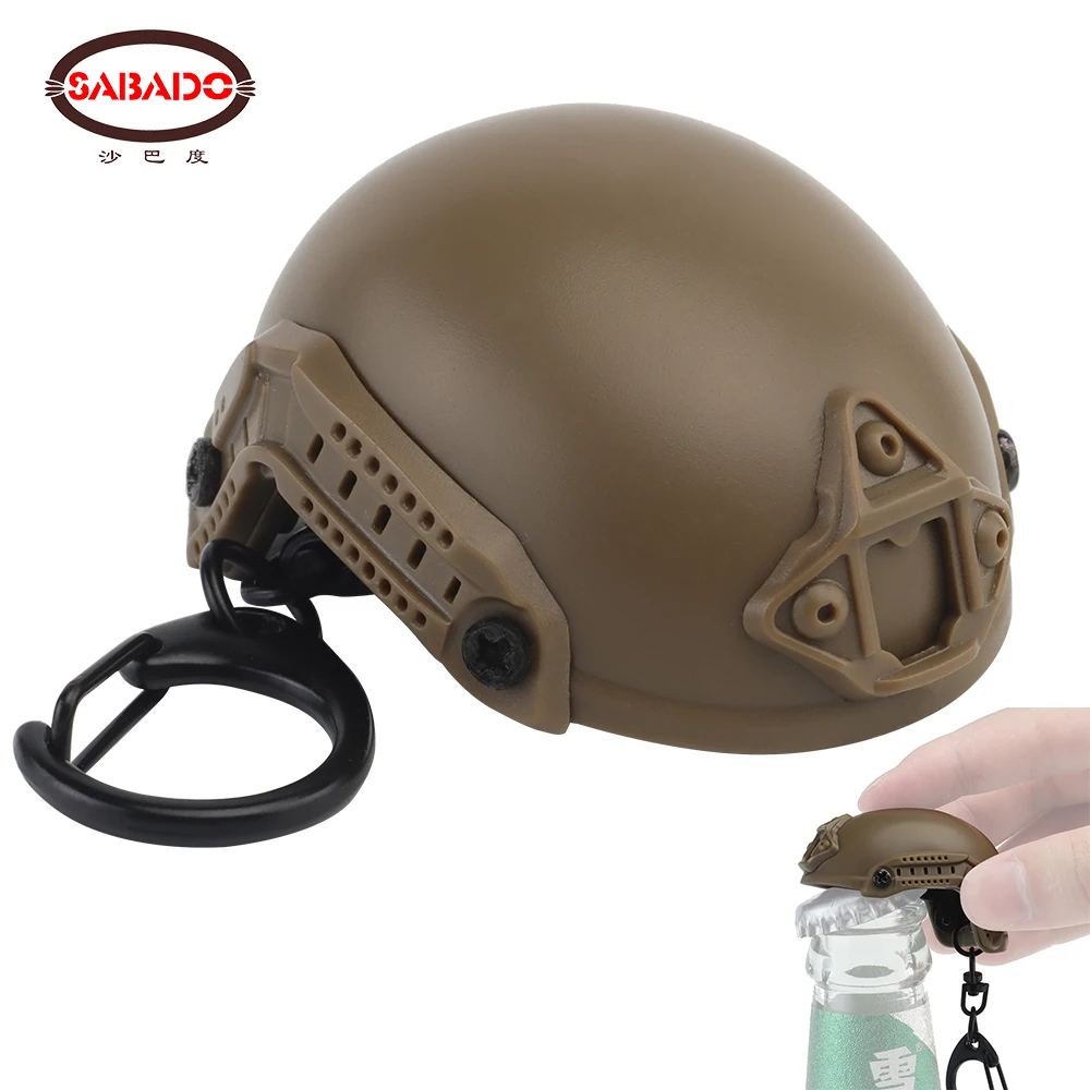 New Mini FAST Helmet Keychain Bottle Cap Opener Backpack Decoration Fans Collectibles Tactical Key Ring Gift Dummy Toy