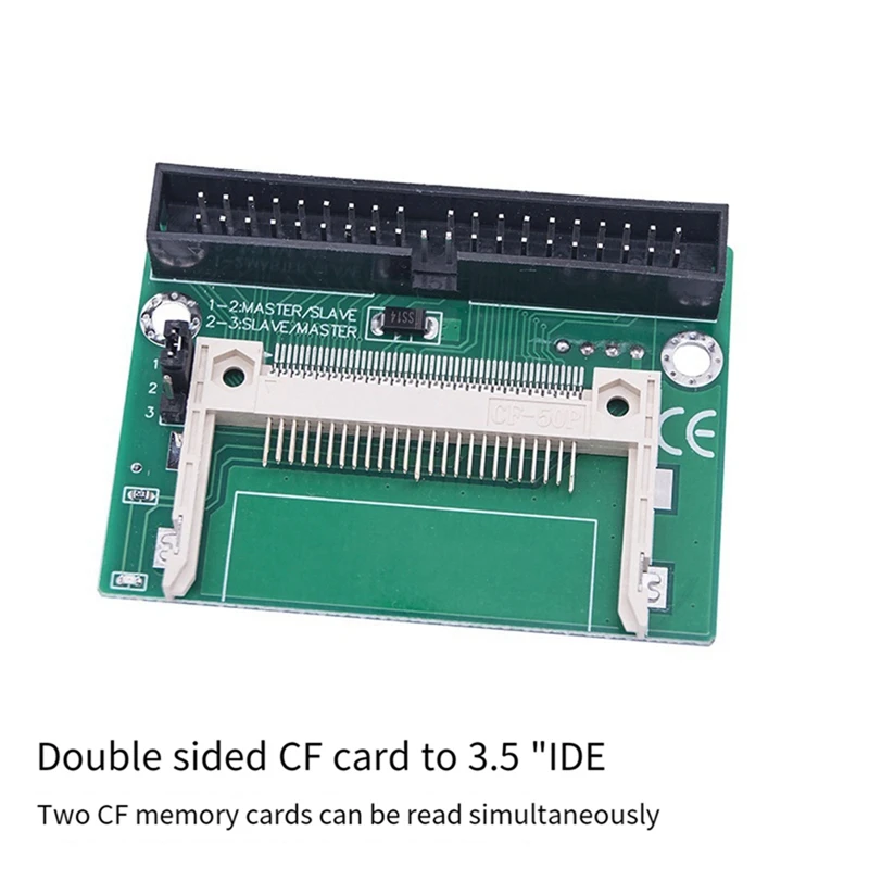 Kartu adaptor CF ganda untuk IDE kartu SSD Flash kompak untuk kartu adaptor HDD SSD Laptop 3.5 inci IDE