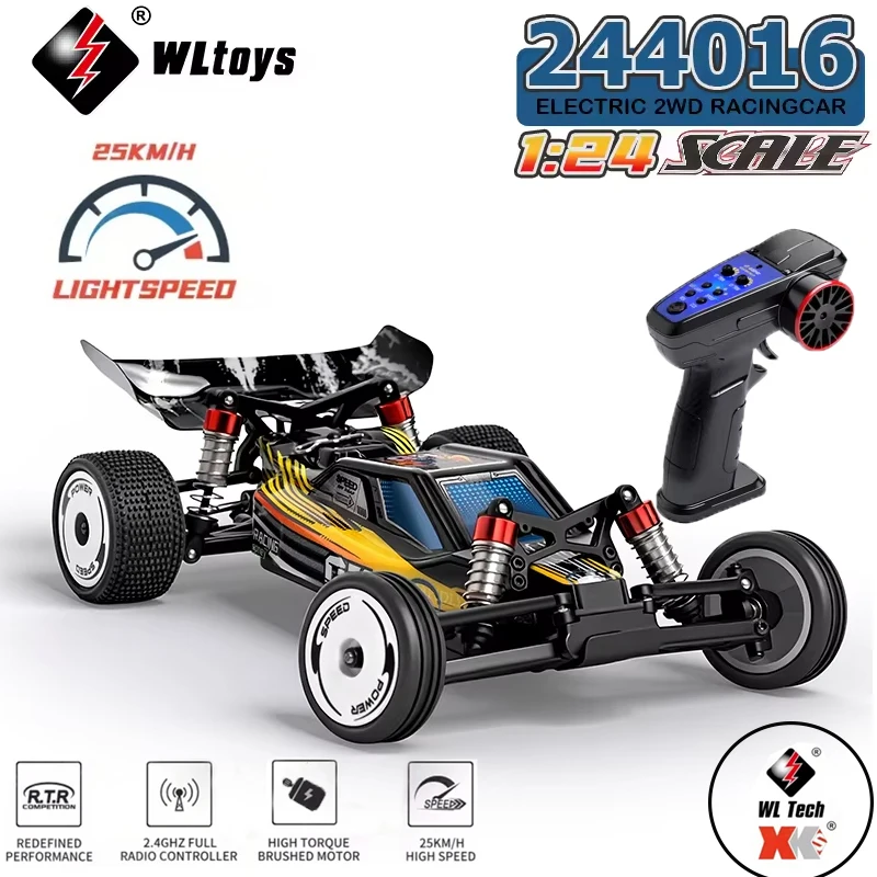 新型 WLtoys 244016 RCカー 1/24 電動レーシングカー 高速 ​ ​ RC 全地形対応ドリフトカーモデル 時速25キロ 子供と大人向けのギフト