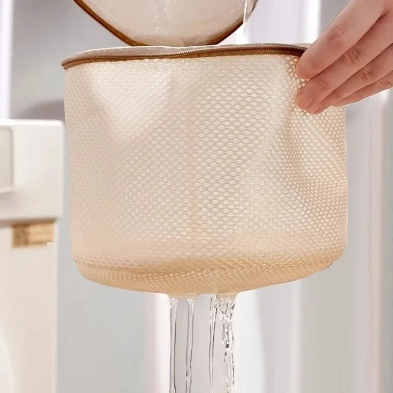 1PC Laundry Bag Fine Mesh Embroidery Print Laundry Pouch Household Clothes Cleaning Washing Bags For Washing Machines New view 5