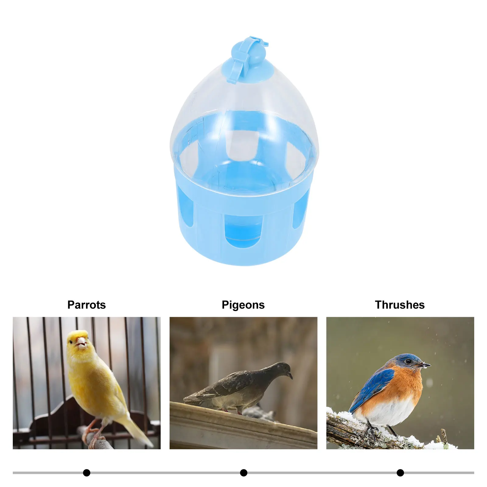 

1pc Pigeon Water Feeder Large Capacity Bird Drinking Bowl Easy Clean Detachable Bright Color Pet Supplies Dove Feeder