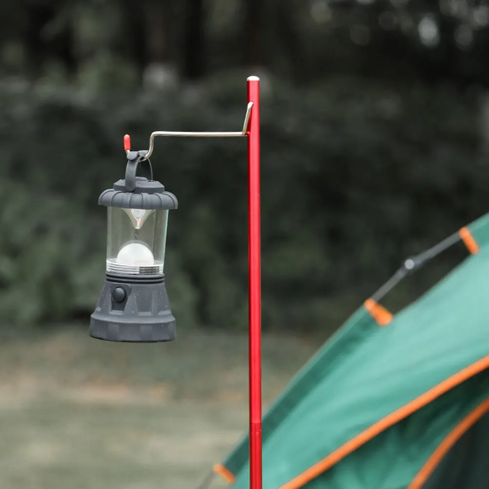 

Portable Folding Camping Lamp Bracket Lightweight Aluminum Alloy Mini St for Outdoor Hiking Fishing Red Single Hook Durable