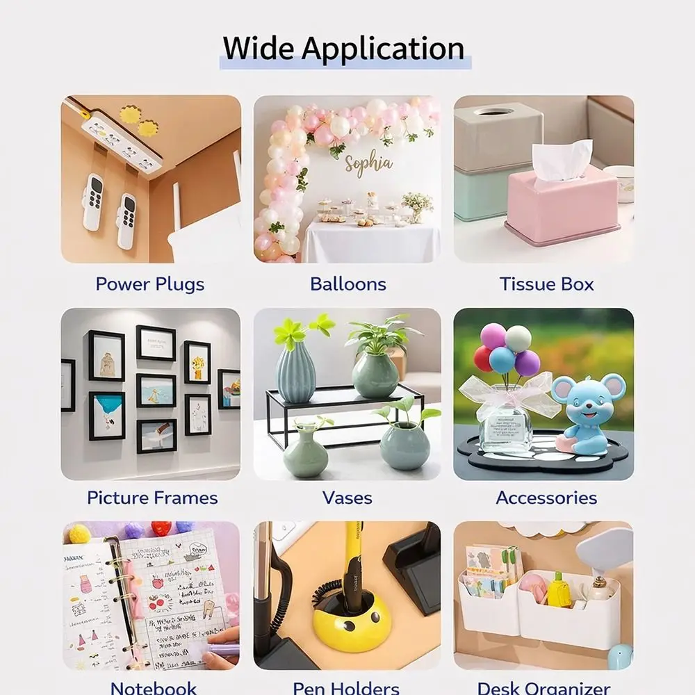 100pcs/Roll Transparent Dots Glue Tape Removable Easy to Clean Silicone Adhesive Dots Balloon Adhesive Tape Photos
