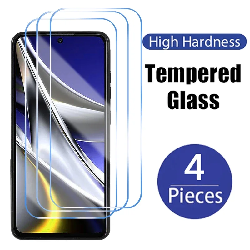 

4Pcs Tempered Glass Screen Protector For Xiaomi POCO X4 F5 X5 Pro F4 F3 GT X3 Pro X3 Nfc M3 M4 Pro M5S M4 Full Coverage Glass