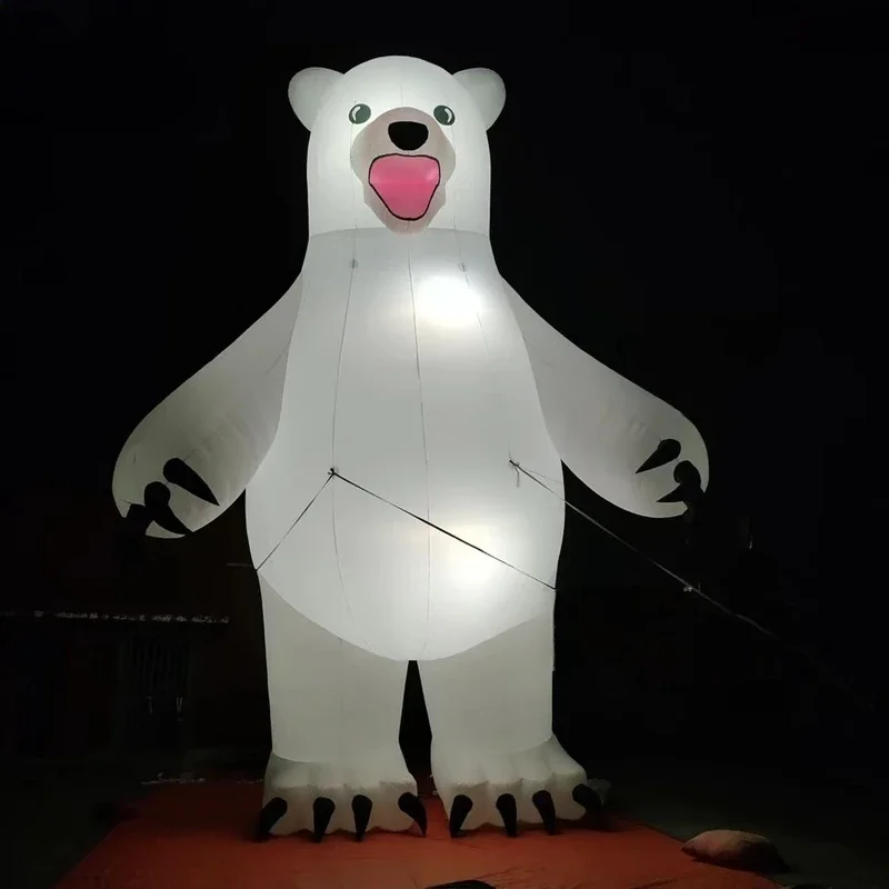 Giant Christmas Inflatable Polar Bear Led Lighting Outdoor 30ft High Inflatable Toy Decoration For Sale