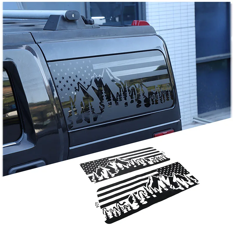 

Для Hummer H2 2003-2009 украшение заднего окна автомобиля наклейки с флагом американский флаг наклейки внешние аксессуары