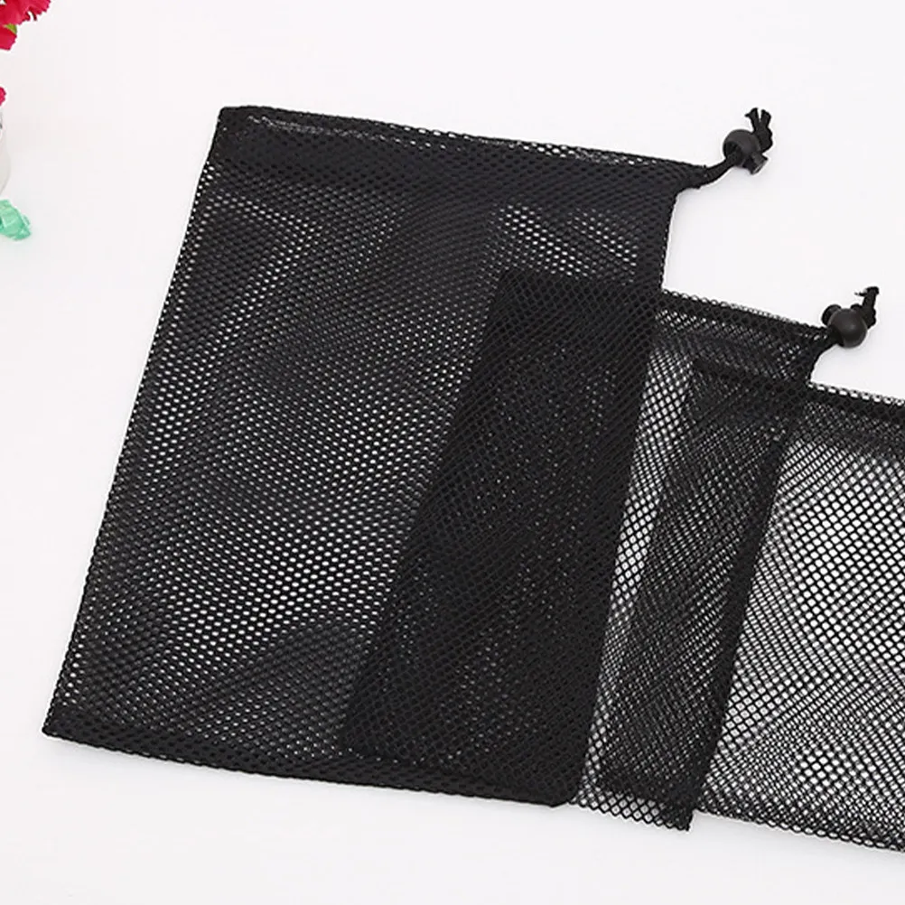 5Pcs Drawstring Mesh Bag Breathable Net Bag for Golf Balls Table Tennis Ball Storage Mesh Bags Drawstring Bags
