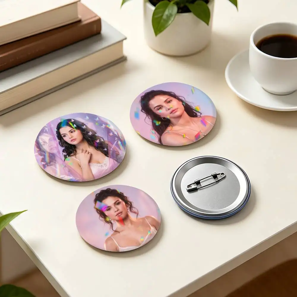 American pop S-Singer-Songwriter S-Selena G-Gomez  25mm 32mm 44mm 58mm 75mm Brooches Badges Pins for Accessories Gift