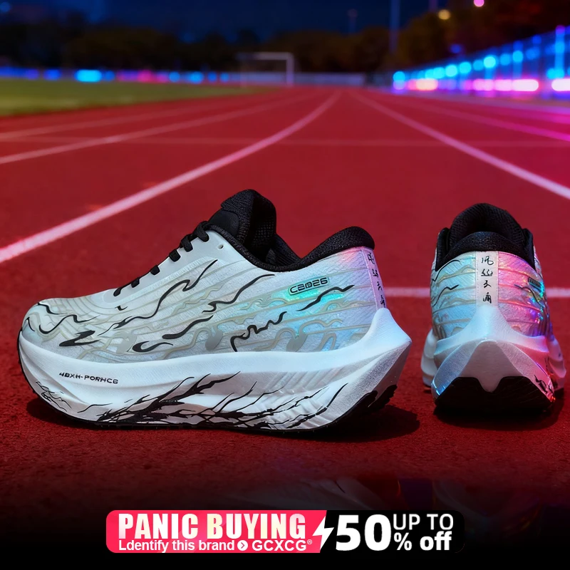 

Marathon Men Running Shoes Carbon Board Speciality Sports Breathable Lightweight Women's Comfortable Athletic Nonskid Sneakers