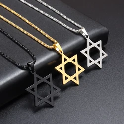 ChimClassic-Pendentif Hexagramme Étoile de FC, Collier Religieux Jupostal en Acier Inoxydable, Amulette Décontractée pour Homme, Bijoux Cadeau