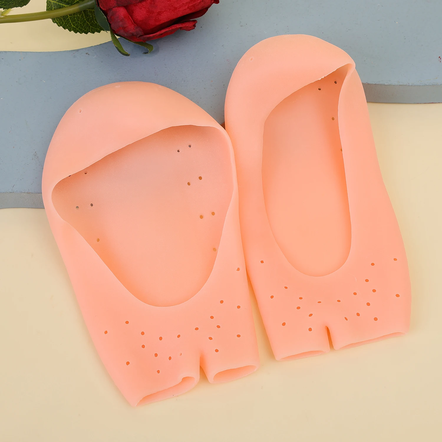 Almohadillas de silicona transpirables para dedos abiertos, Gel separador de dedos hidratante, alivio del dolor, almohadillas para el antepié, ampollas para callos, cuidado del maíz