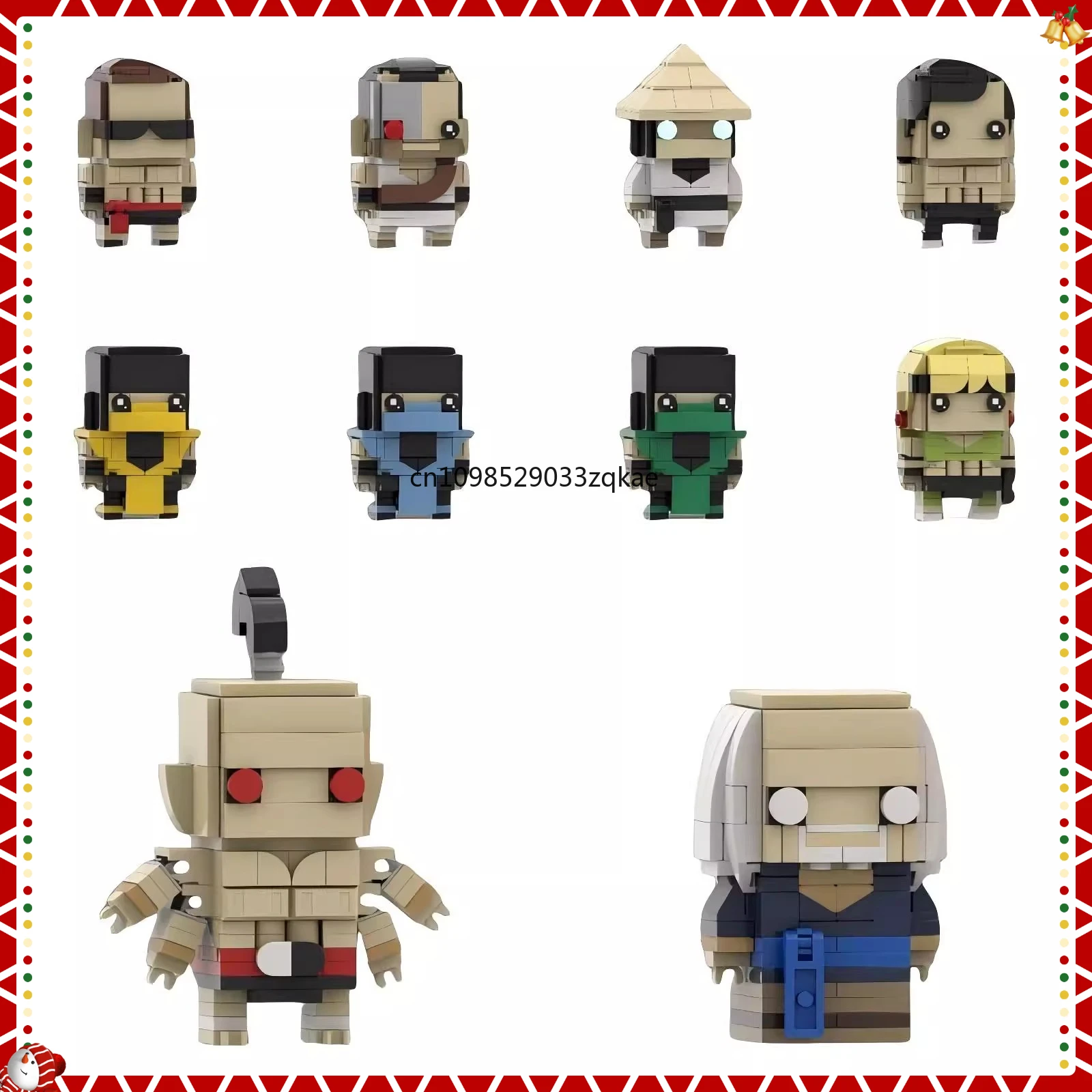 

MOC Mortaled Kombat Brick Ideas Cartoon Anime Figures Brickheadz Model Game Peripherals Building Blocks Toys for Children Gifts