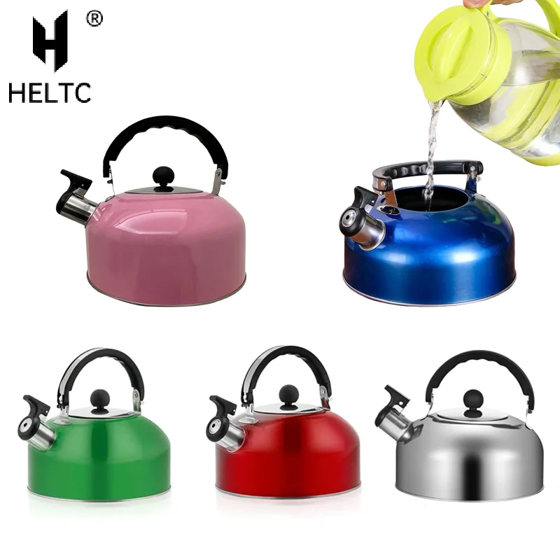 Hervidor de agua de acero inoxidable de 3l, calefacción de Gas, silbato de acero inoxidable, hervidor térmico para viajes, hervidor de té para cocinar, mango cómodo
