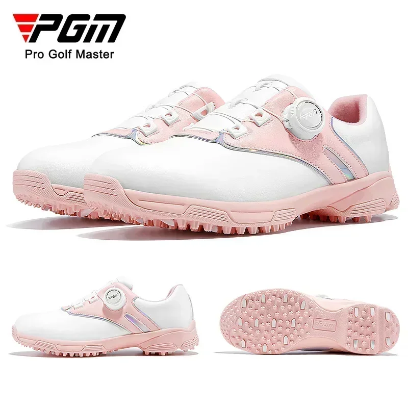 

Hot PGM Women Golf Shoes Waterproof Anti-skid Women's Light Weight Soft Breathable Sneakers Ladies Knob Strap Sports Shoes XZ297