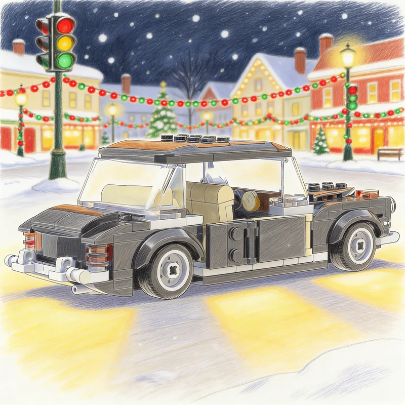 

224 детали MOC Creator Expert: Конструктор Mercedes-Benz, архитектурная модель, игрушка для самостоятельной сборки, рождественский подарок, креативная идея, развивающая игрушка