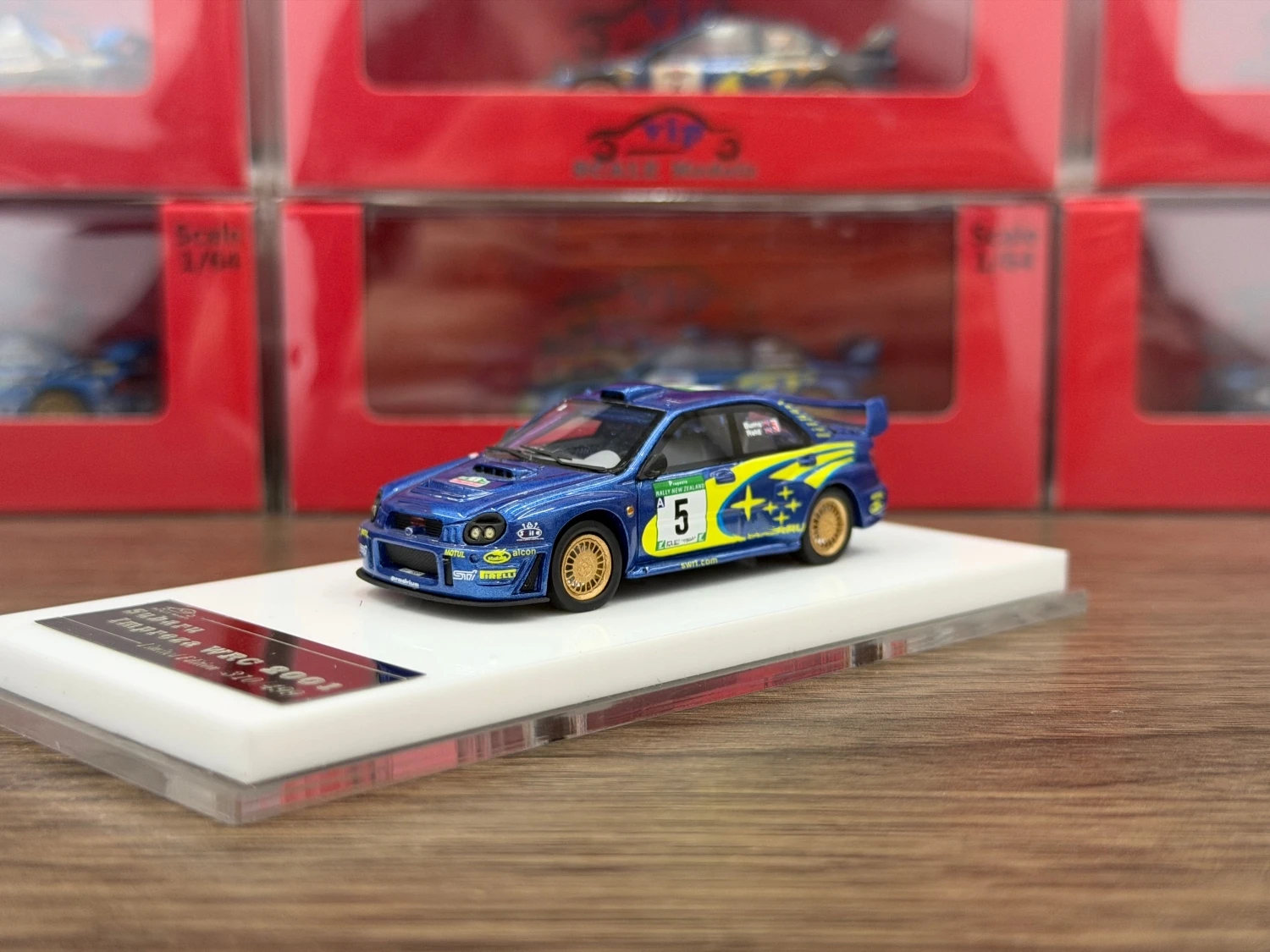 VIP-Modell 1/64 Impreza WRC, blaue Farbe, Kunstharzmodell, CarIn 2025, Sammlung, Geschenkskala