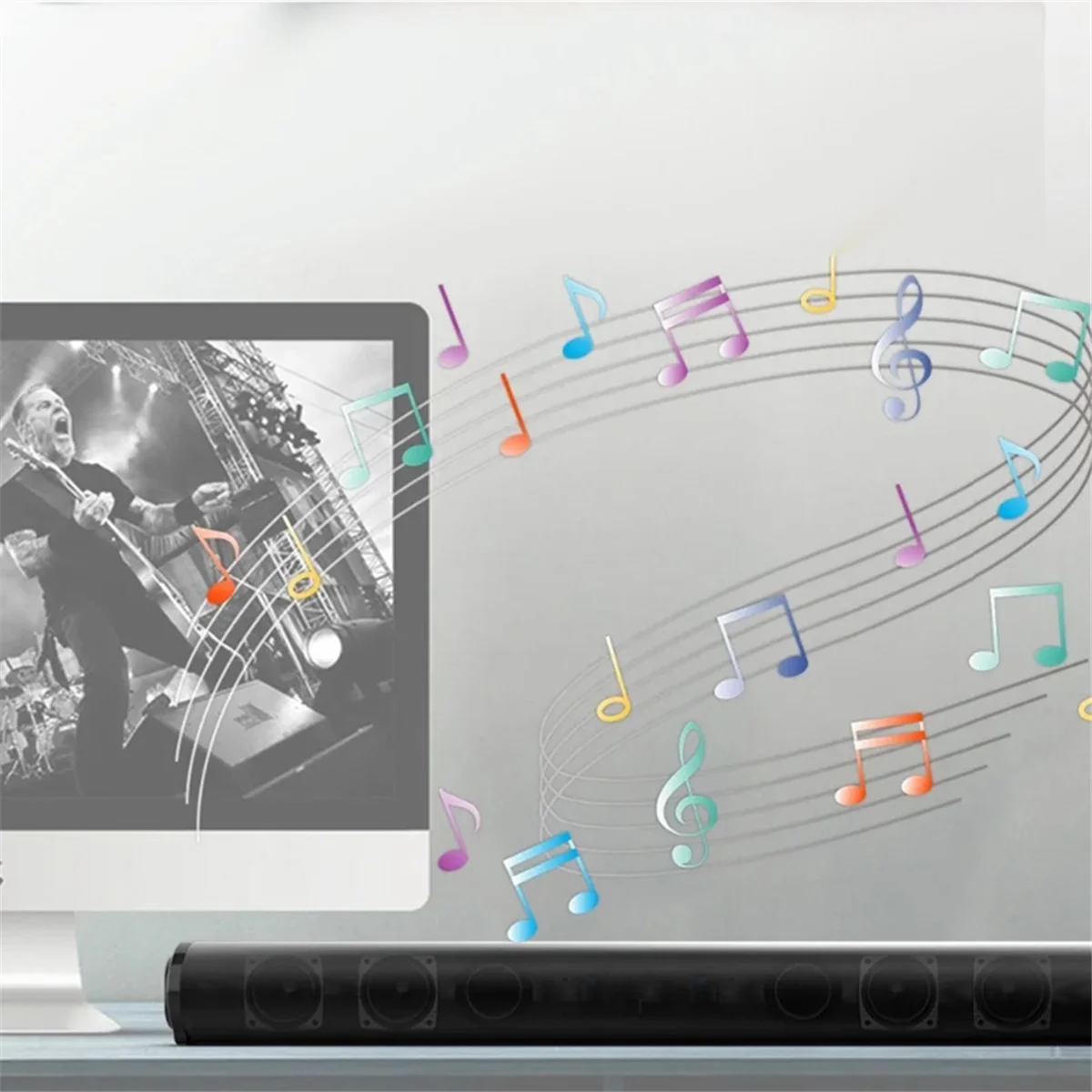 Wireless Bluetooth Sound Bar Speaker System Wired Wireless Surround Stereo Sound Speaker for Home Theater TV ProjectorABGI