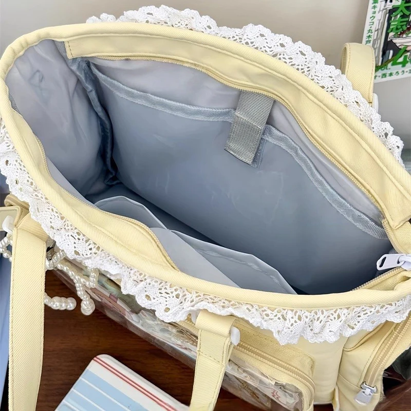 

Baji Storage Bag Japanese Style Ita Bag Large Capacity Sweet Y2k Tote Bag Transparent Idol Anime Peripheral Display Package