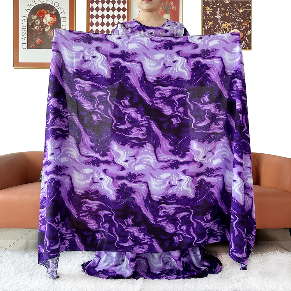 2026 Latest KASHKHAAfrican Abaya Clothing Dress Printed Pure Cotton Women Long Dress Dubai Casual Holiday Fashion Party Dresses