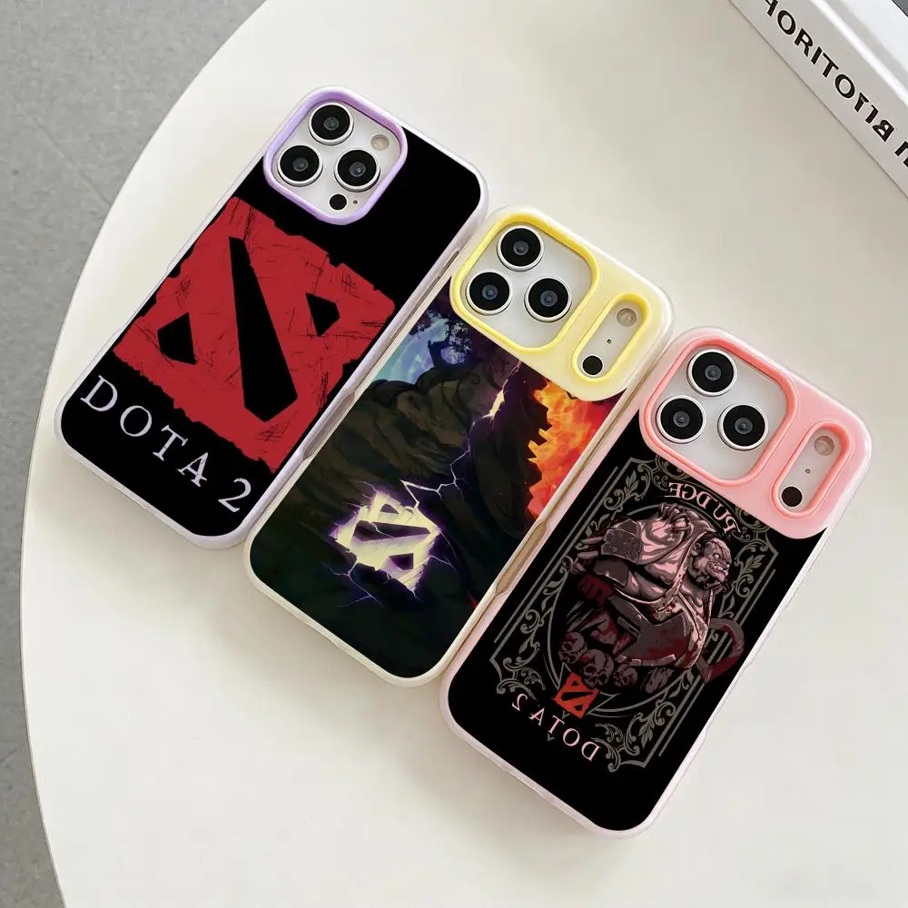 

Game D-Dota Phone Case Colorful 2‑in‑1 Jelly Matte Clear Full Protection Case For iPhone 11‑17 Series