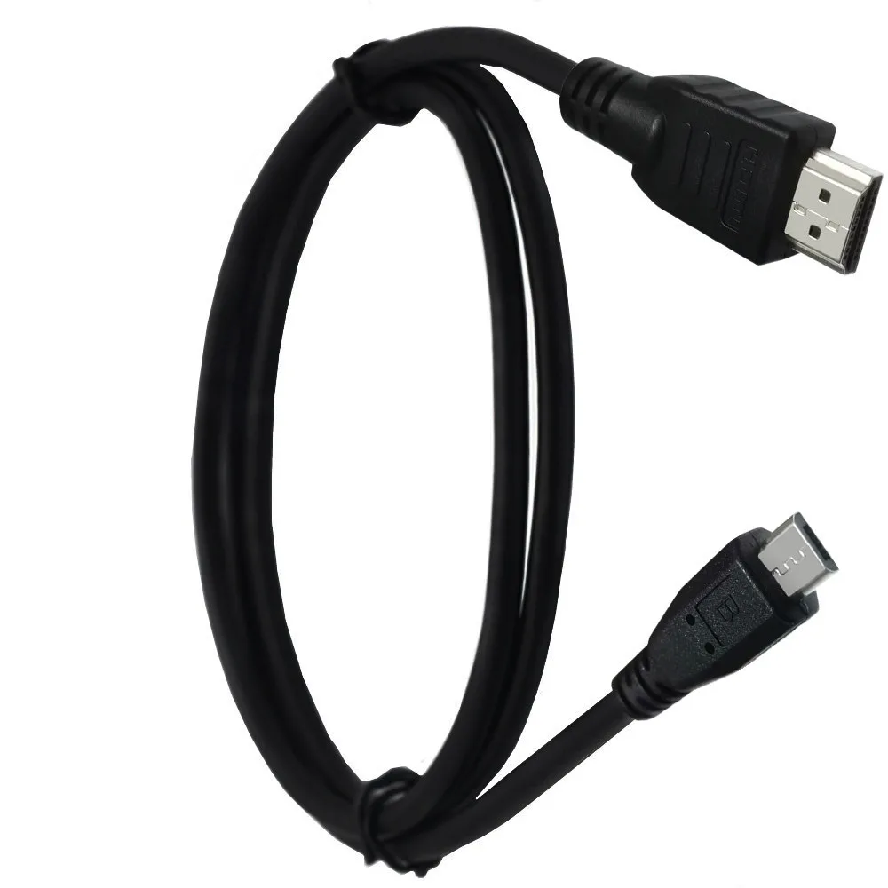 Kabel HDMI męski do USB MICRO 5P 2.0 złącze zasilania 1m