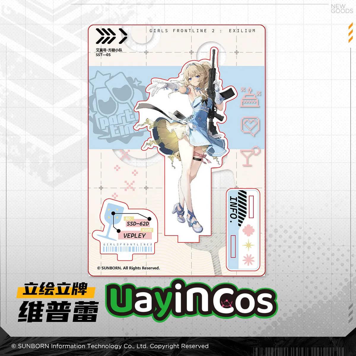 

In stock Original Vepley Klukai Vepley GIRLS' FRONTLINE 2:EXILIUM Acrylic Stand Ornament Doll Anime Figure Game Toy Kids Gifts