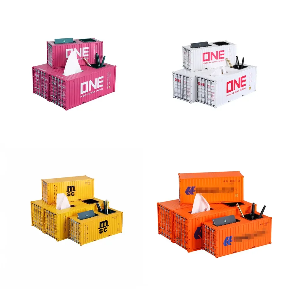 1: 20/1: 24/1: 30 shipping container ship model collection gifts customized personality Pen holder+Storage box