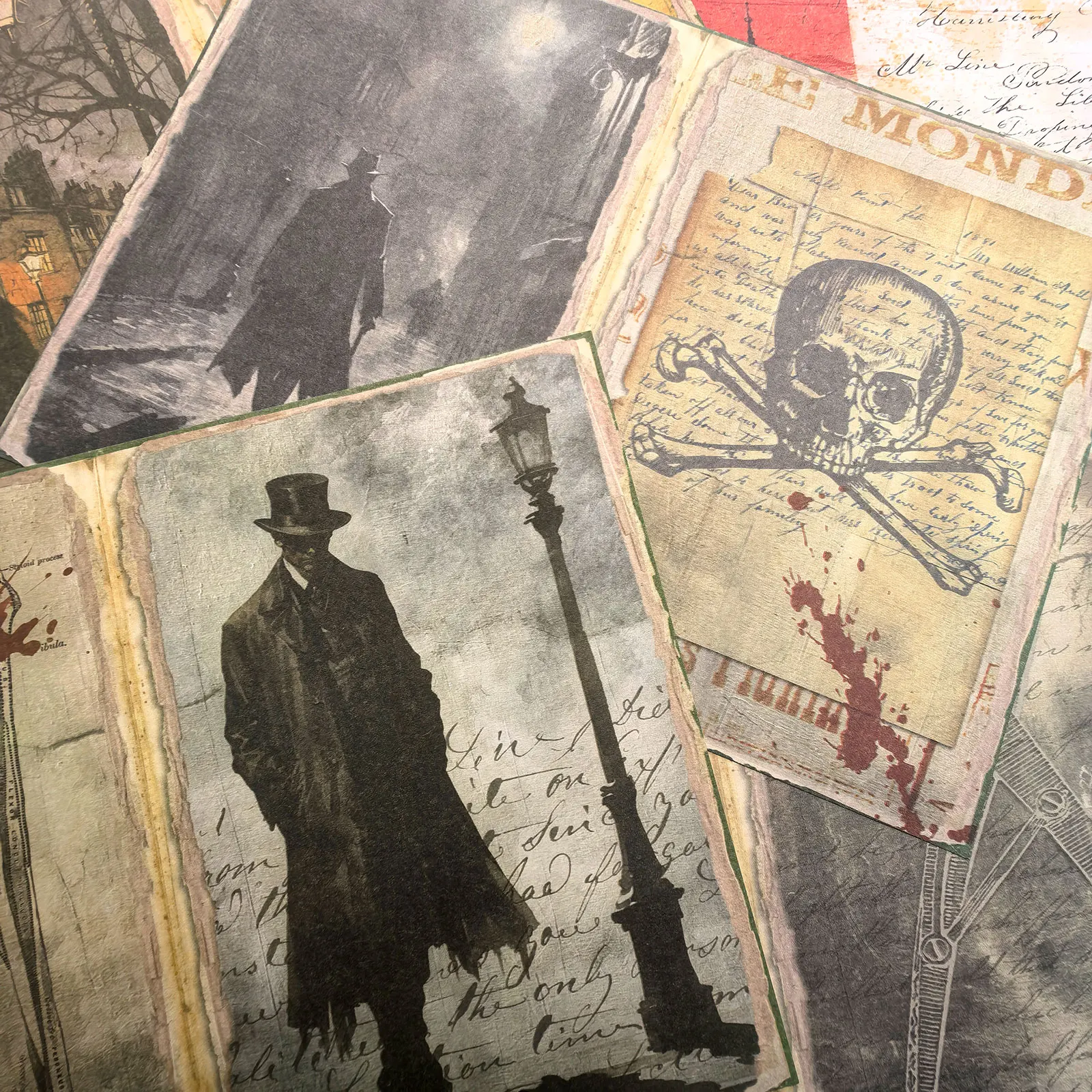 Viguscraft 10 أوراق مقاس A5 شخصية أمريكية داكنة هيكل عظمي غير المرغوب فيه مجلة مذكرات سكرابوكينغ