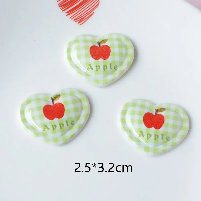 10pcs Fruit Green Cute Accessory DIY Decoration Button, Cartoon Accessory Dopamine Detachable Hole Shoe Phone Case Decoration