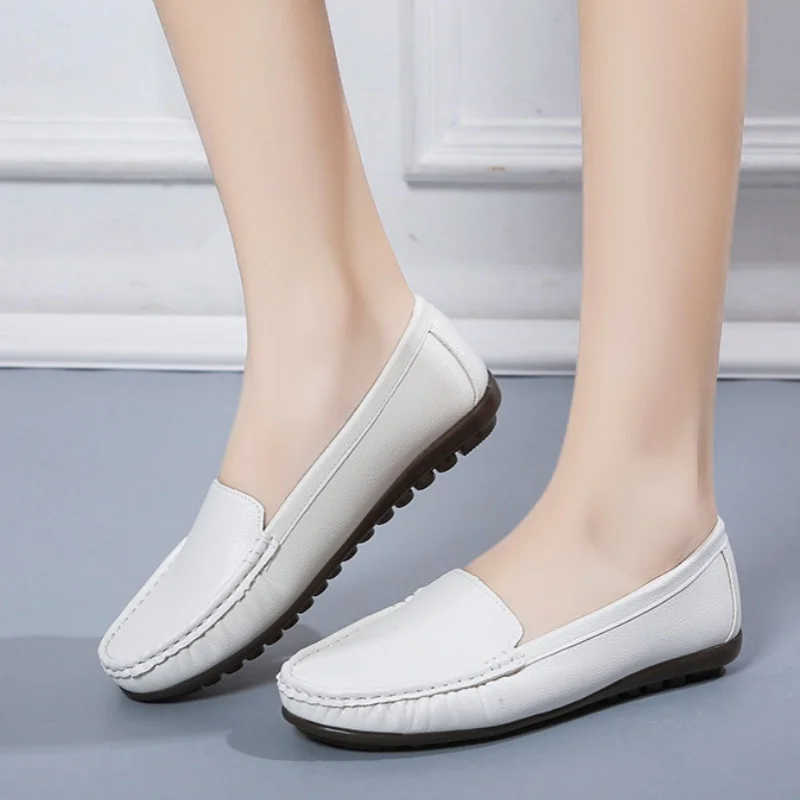 أحذية أنيقة لينة سوليد النساء الحوامل العمل والترفيه أحذية ربيع الخريف جديد مريح شقة القاع ممرضة أحذية نسائية