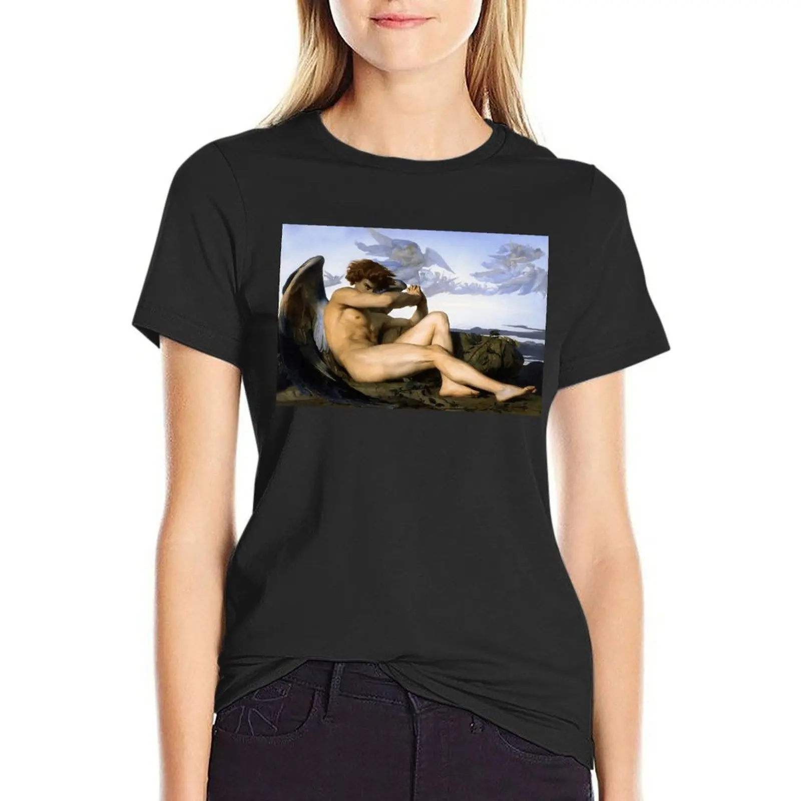 

Fallen Angel Alexandre Cabanel T-Shirt sublime plus size tops anime clothes blacks Woman fashion