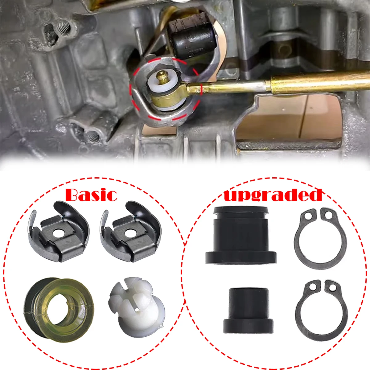 

4 шт., рычаг переключения передач, кабельная втулка, зажим, ремонтный комплект для VW Golf Plus Polo Classic Derby Fox Seat león mk1 1999, запасные части