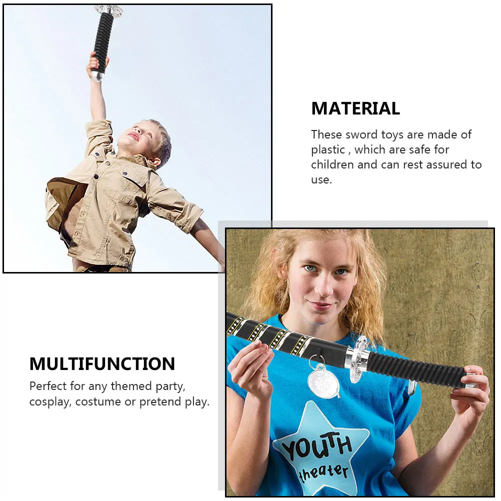 5 stücke Kinder Kunststoff Schwerter Für Kind Cosplay Kunststoff Requisiten Kinder Pretend Kinder Requisiten Spielen Party Action Schwerter