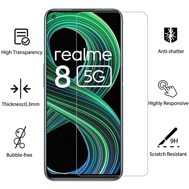 tempered glass for realme 8 4g 5g phone case on realme8 84g 85g 8case back cover realmi realmi8 relme relme8 reame ralme real me