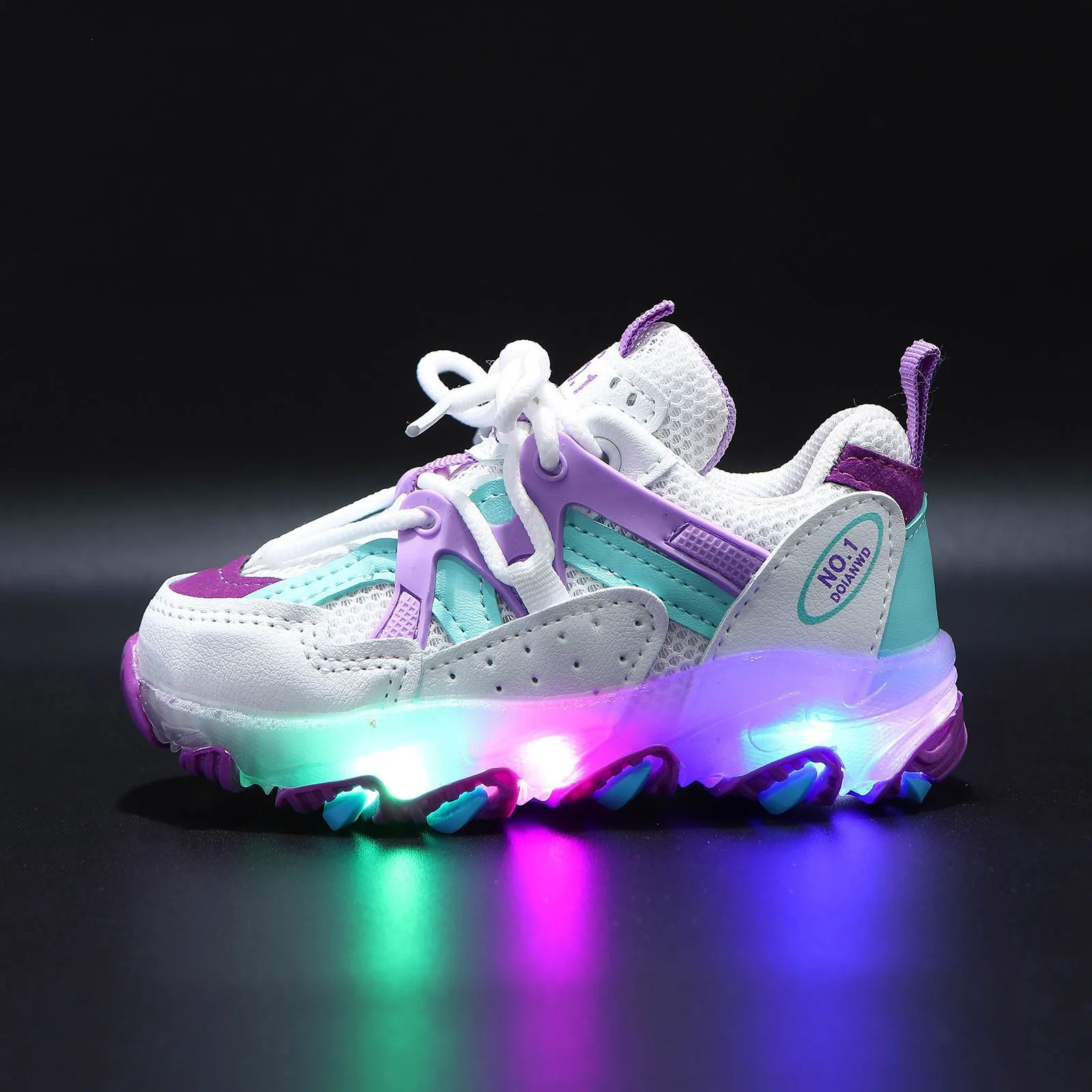 Fashion Children Lighting Shoes for Boys Girls Light Up Shoes Kids Shoes Sports Shoes Breathable Mesh Comfortable Sneakers