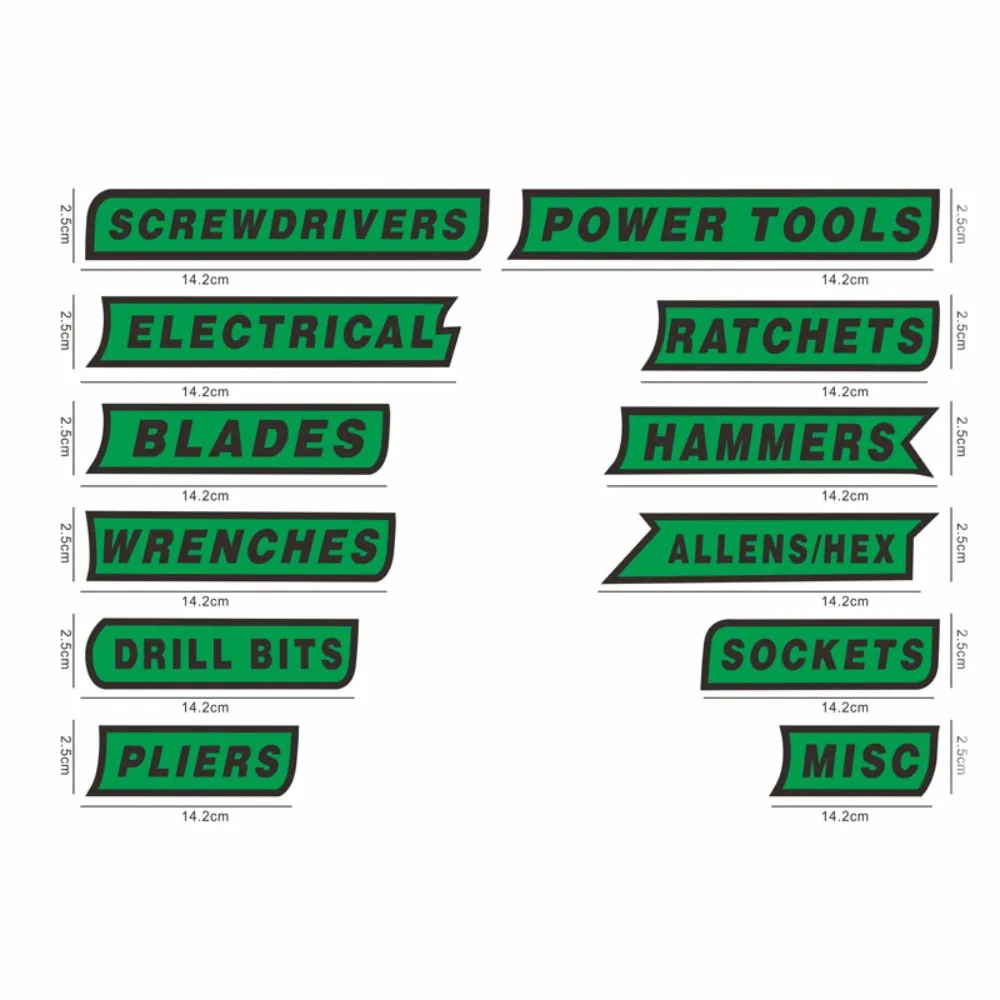 

New PVC Magnetic Toolbox Labels Easy Identification Time-Saving Reusable Tags Tool Box Labels for Steel Toolboxes