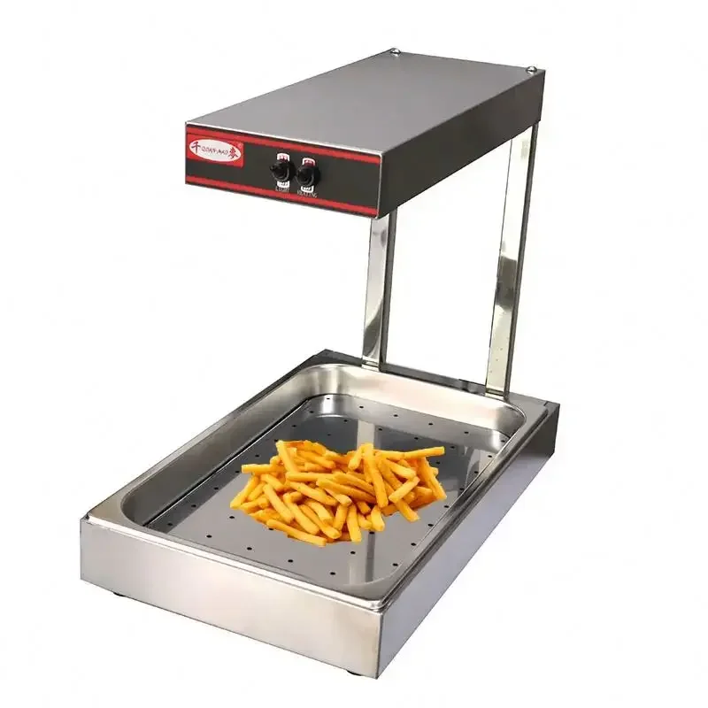 Stainless Steel Chip Dump Warmer French Fries potato Display Warmer Chips Warmer commercial catering equipment