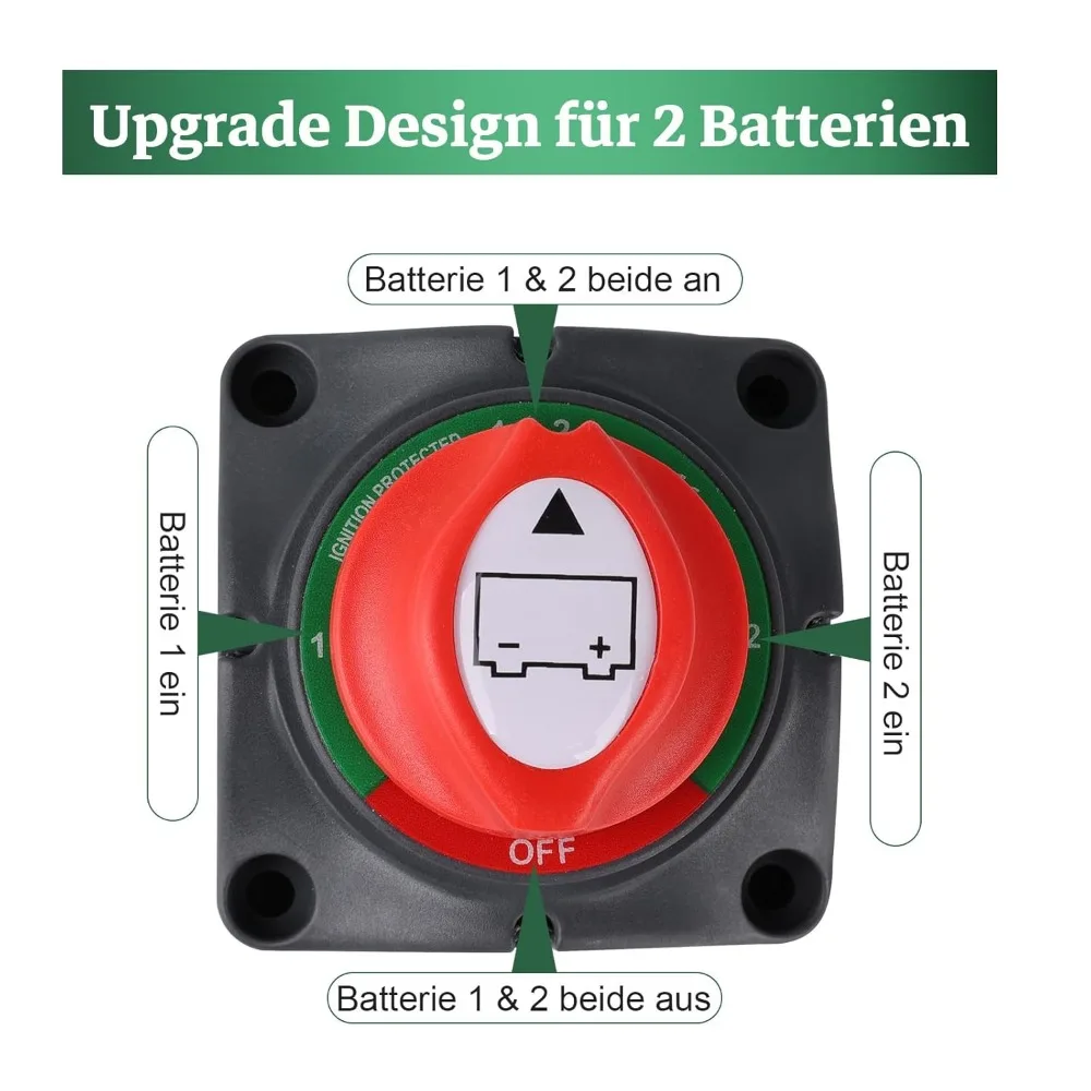 

For Camper Car Auto RV Marine Boat 12V-48V Key Battery Selector Isolator Disconnect Rotary Switch Circuit Cutter